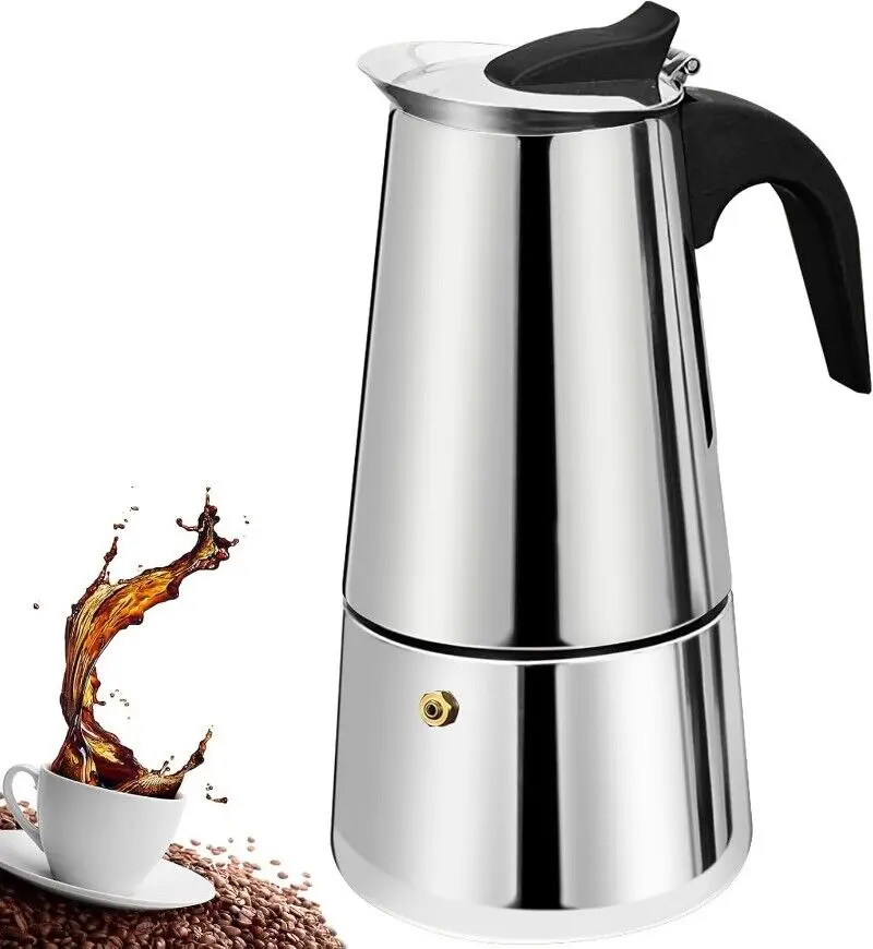 2/4/6/9/12 Cups Stovetop Espresso Maker Stainless Steel Percolator Moka Pot  Italian Coffee Maker