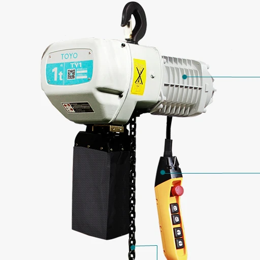 Ty1 China Manufacture Electric Chain Block 1 、 2 、 3 、 5 Ton Chain Electric Hoist With Hook