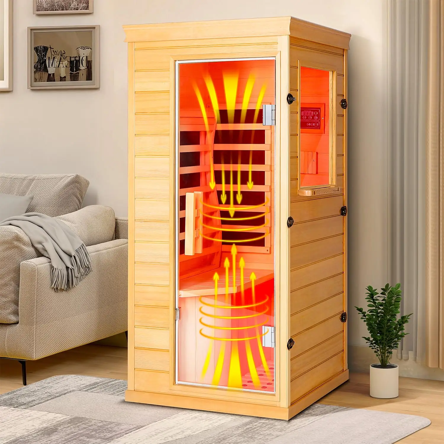 1 Person Infrared Sauna Room for Indoor Home Use, Customized