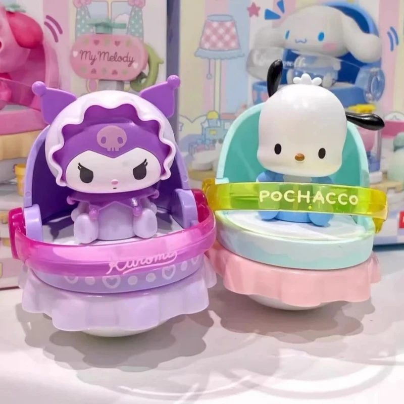 

Строительный блок Sanrio, кровать-качалка, строительный блок, игрушка-головоломка в сборе, Hello Kitty Kuromi Pochacco, украшения, модель в подарок