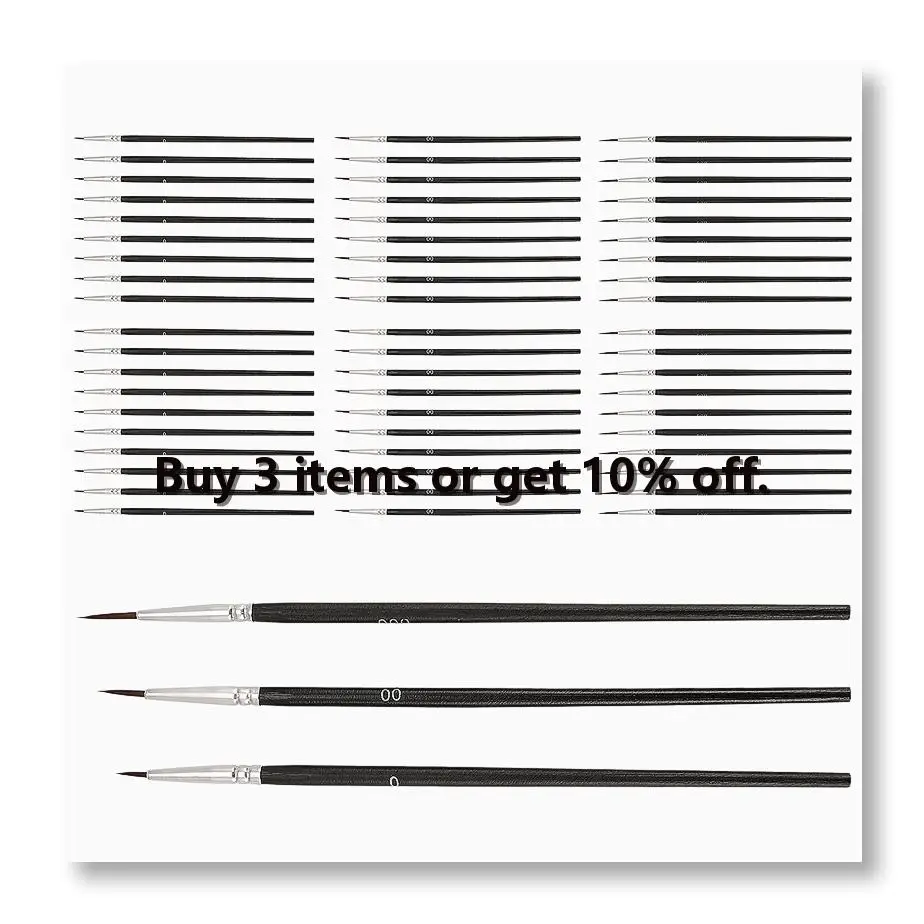 ✼60pcs Detail Paint Brushes, Fine Tip Paint Brush with 3 Sizes 0 00 000 Mini Tiny Miniature Fine Paint Liner Brush