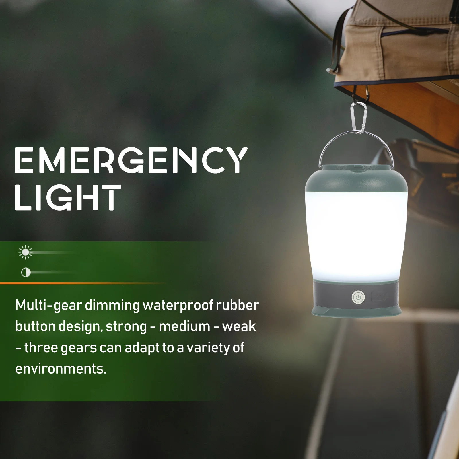 

1Set Emergency Camping Light Dimmable Rechargeable LED Bulb Super Bright Portable Outdoor Tent Yard Garden Hanging Lamp