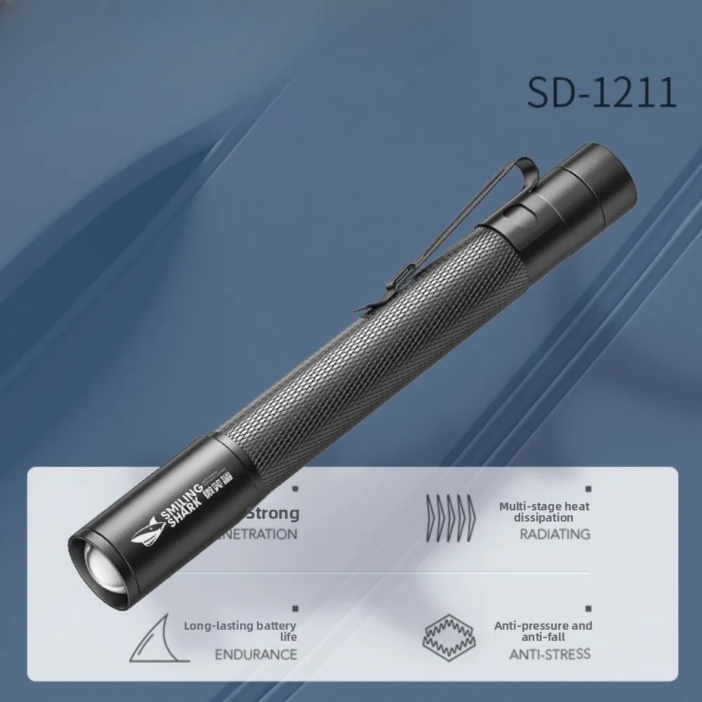 

Focusable Mini Flashlight High Lumens LED Pocket Light with Smooth Zoom Perfect EDC Camping Car Repair