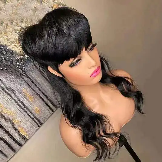 Рисунок 5 - Черный длинный парик с объемной волной и челкой