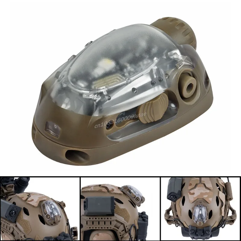 Tactical Helmet Signal Light Strobe Red/Green/Blue/White/Ir Head Light Hunting Airsoft Gear Fishing Auxiliary LED Flashlight