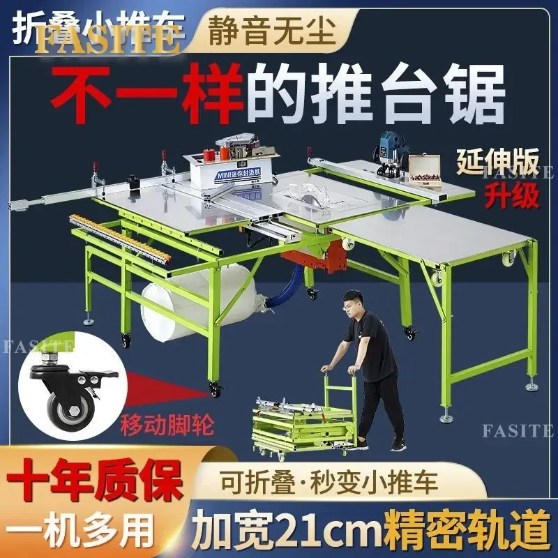 For Woodworking Push Table Saw Dust Free Portable Folding Precision Track Multi Functional Machine Compact Size Safe Use