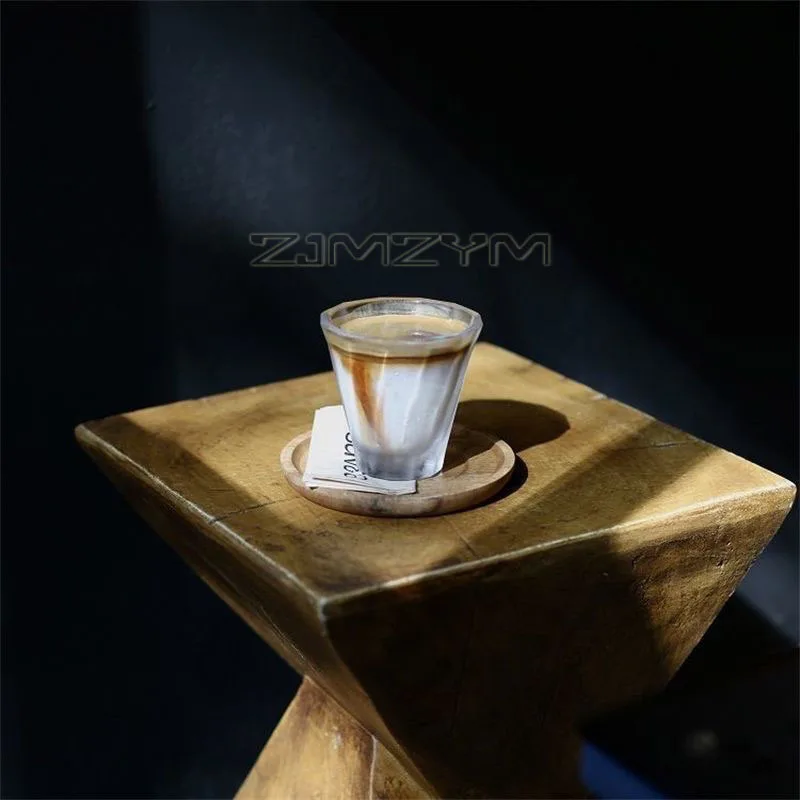 طاولة جانبية مثلثة متداخلة صديقة للبيئة من طين المغنيسيوم طاولة قهوة بسيطة لكرسي الفندق حامل عرض فني #4