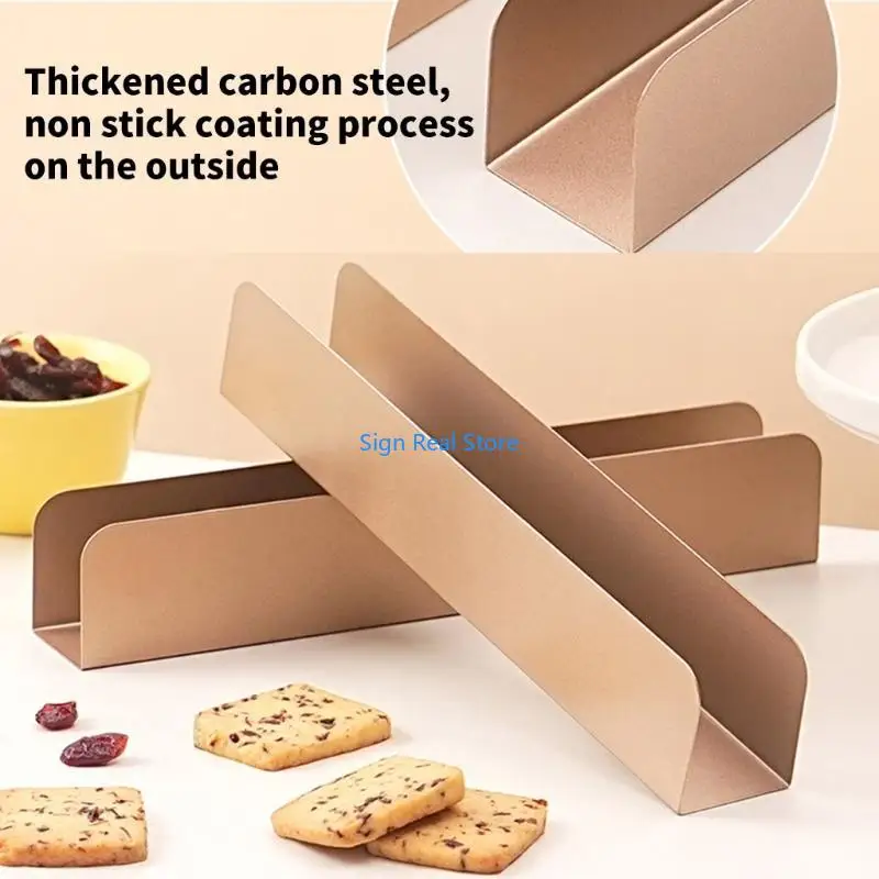 

4Pieces Rectangular Carbon Steel Bread Molds Professional Nonstick Cake and Fondant Mould Kitchen Baking Supplies 41XB