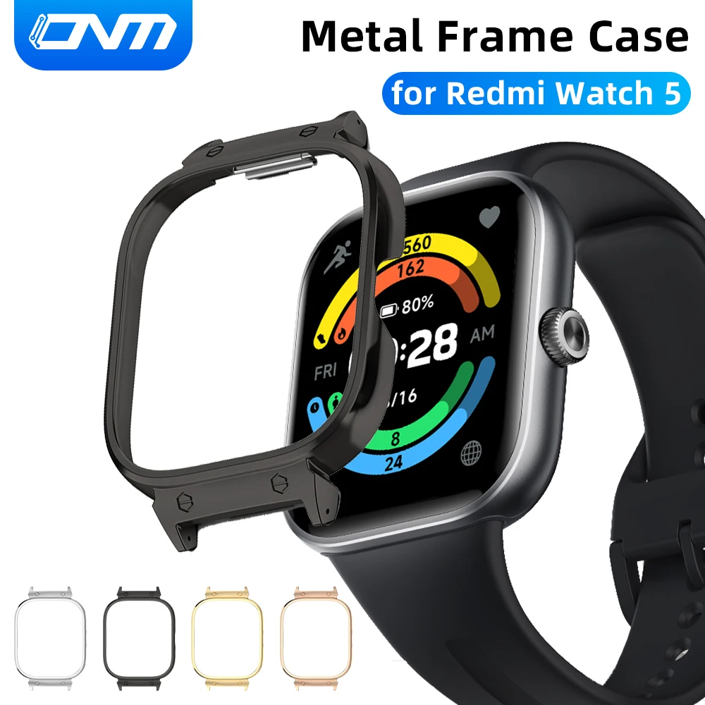 

Metal Frame Case for Xiaomi Redmi Watch 5 eSIM 4 Smart Watch Anti-fall Shockproof Protective Cover Accessories