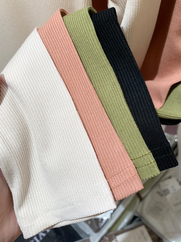 T Shirt Women Basic Black Long Sleeve Tops Korean Style Slim All-match T-shirts Female Casual Fashion Tee Shirts Femme Clothes