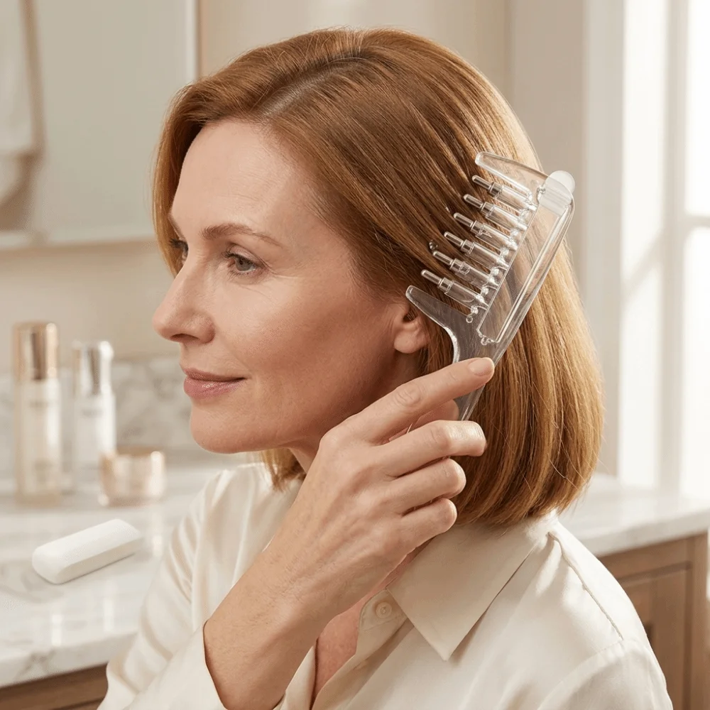 Multi-Function Mini Portable Head Applicator Hair Care Anti-Frizz Hair Firming Applicator Anti-Static Scalp Nourish