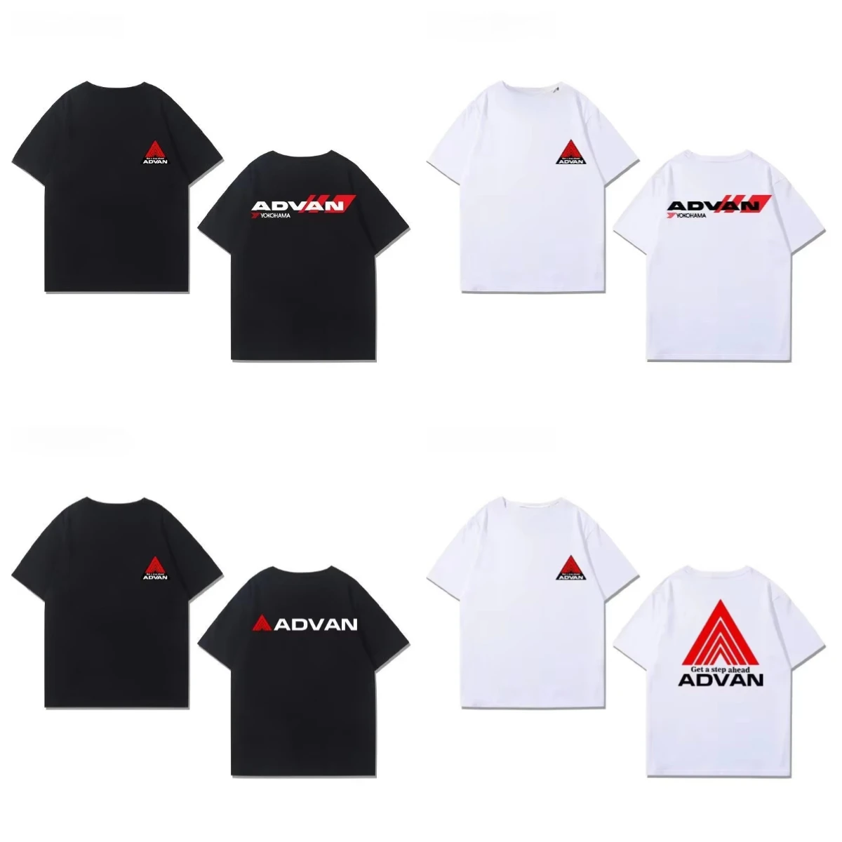 رجل إمرأة يوكوهاما Advan GT تعديل عجلة الطرفية قصيرة الأكمام الصيف القطن تنوعا فضفاض عارضة تي شيرت الملابس