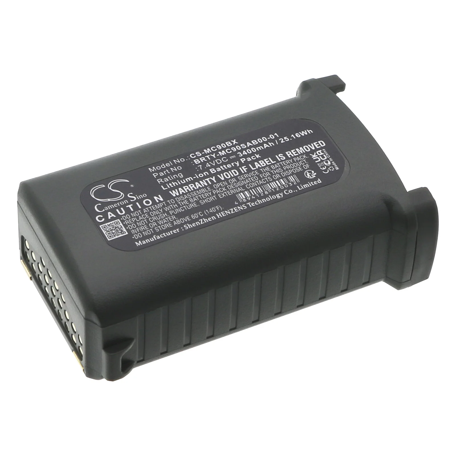 Литий-ионный аккумулятор для сканера штрих-кодов Symbol, 7.4V 3400mAh, совместимые модели: MC9000, MC909X-K, MC9090-K, MC909, MC9060-K, MC9050