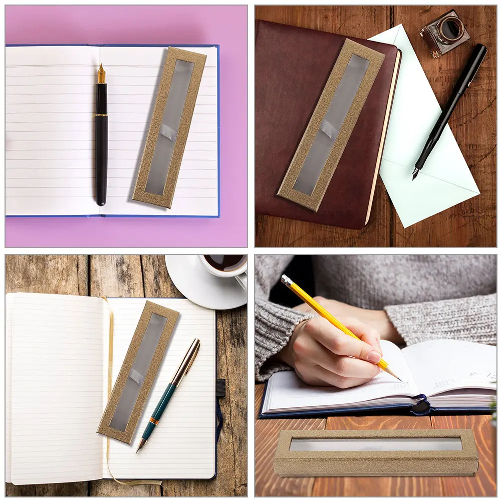 3Pcs Pen Case Organizer Set Compact Portable Pen Display Box for Fountain Pens Gel Pens Pencil Storage Gift Packaging Business