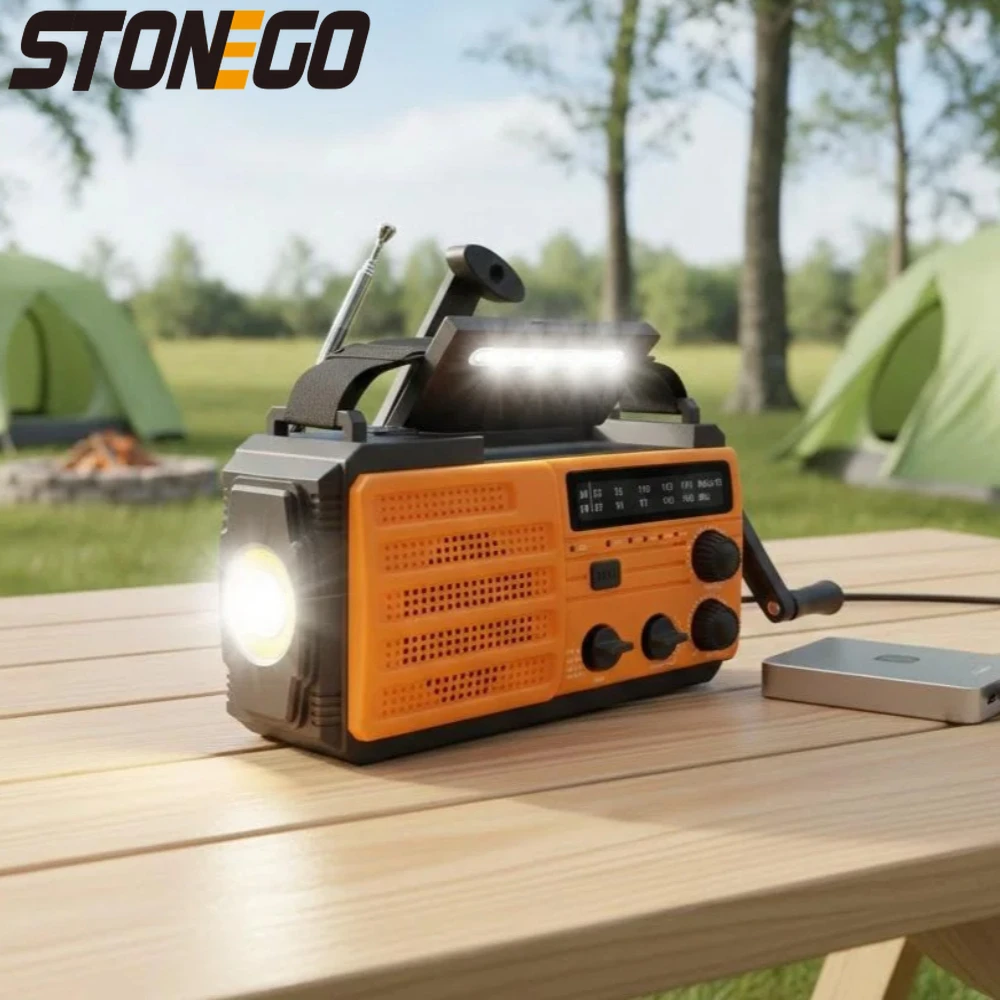 

Аварийный ручной фонарь с солнечной зарядкой, многофункциональный светодиодный фонарик, радиоприемник, портативная лампа для чтения