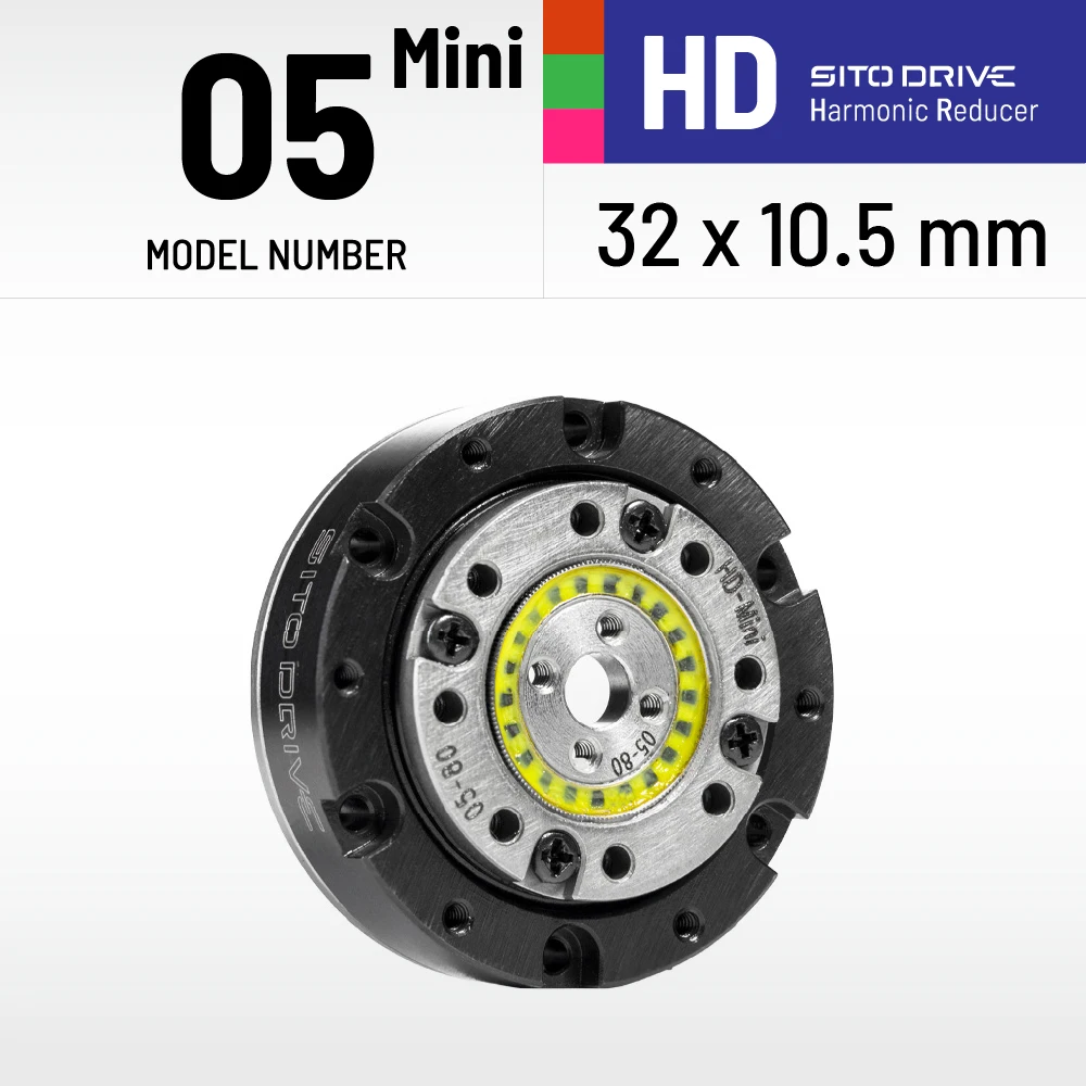 SitoDrive HD-05 Harmonic Drive Reducer Nema 11 Servo Motor 80 Ratio Horizontal Mounting High Torque Gearbox for CNC/Automation