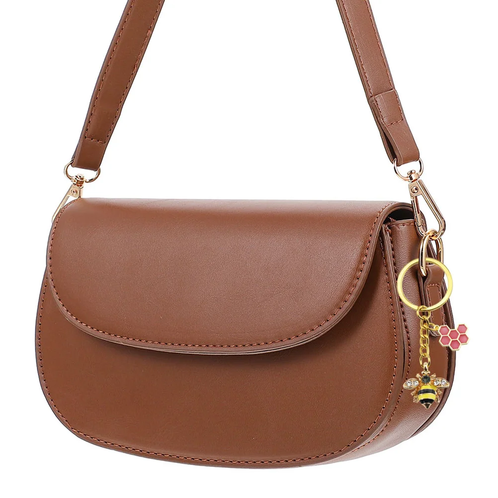 Cellular Bee Key Chain Decor Yellow Hanging Prop Alloy Handbag Backpack nament Trendy Key Hanging Decor Accessories