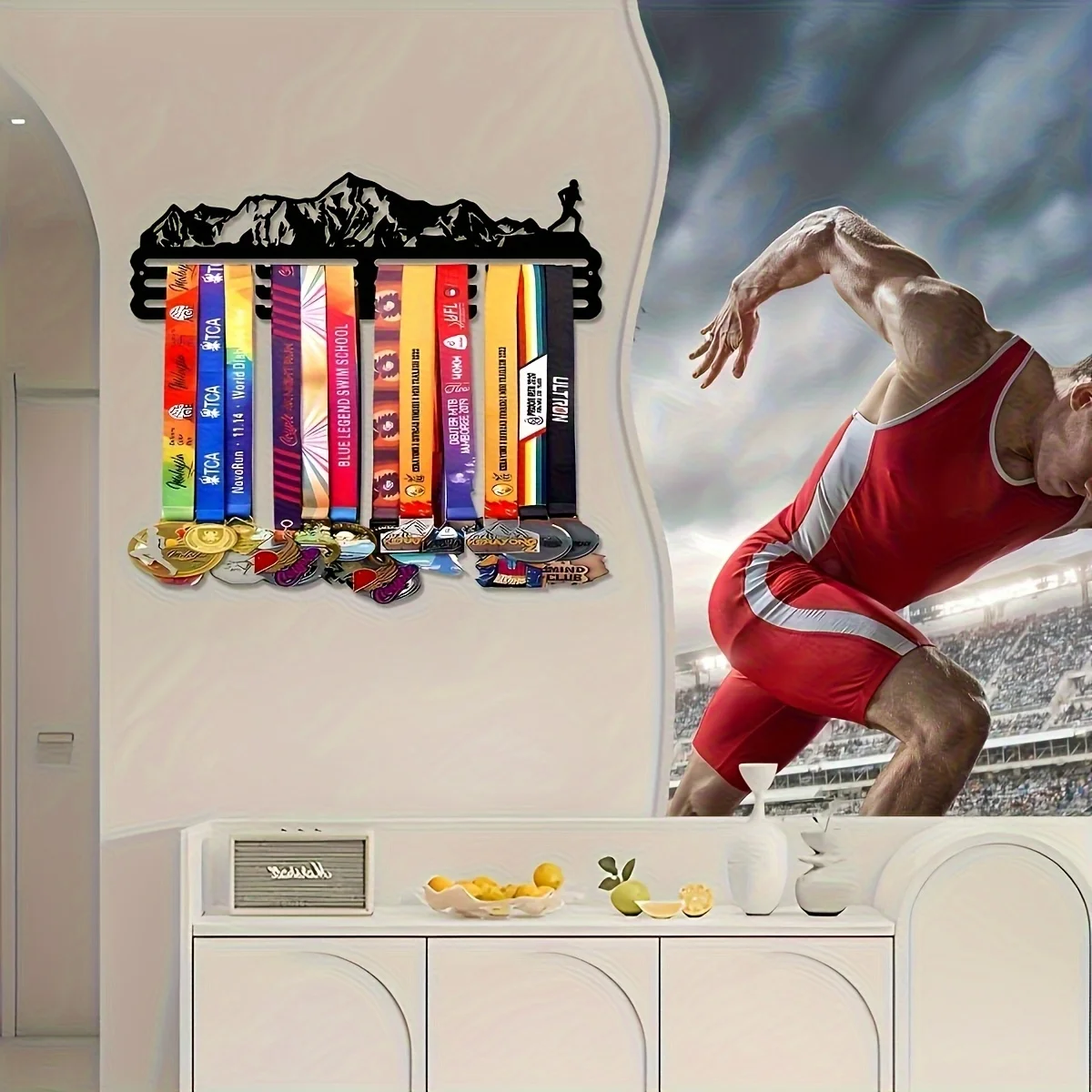 1pc Wall-Mounted Trophy Storage Piece - for home Decoration Display Rack, Ideal Gift for Sports Enthusiasts, Suitable for Home