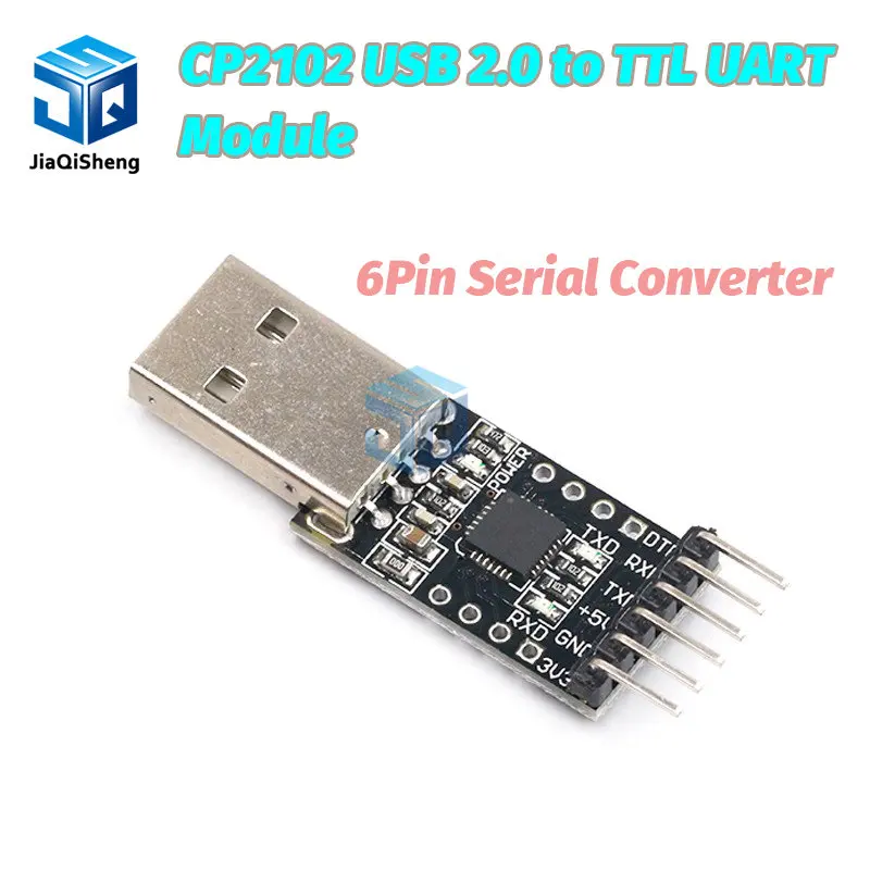 CP2102 USB 2.0 to TTL UART Module 6Pin Serial Converter STC Replace FT232 Adapter Module 3.3V/5V Power