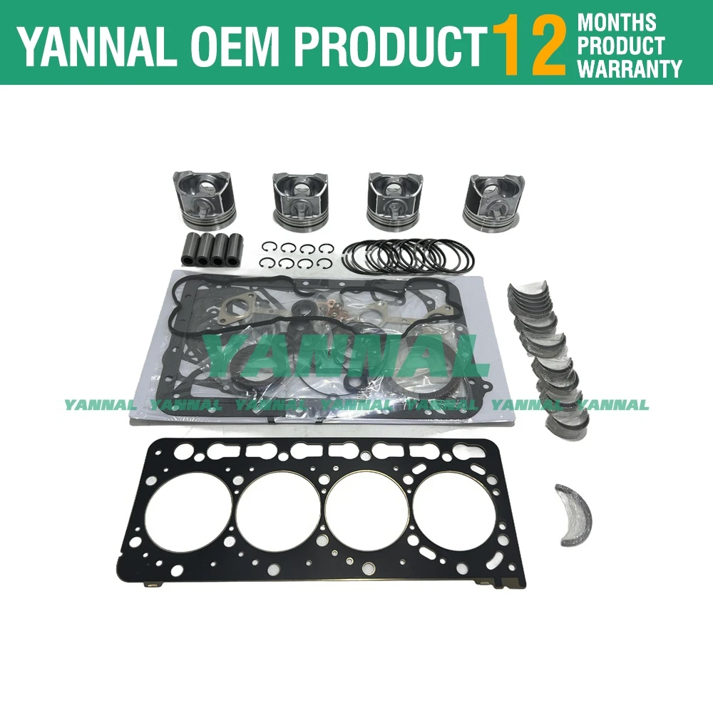 V3800-CR-T-EU10 Overhaul Rebuild Kit Connecting Rod For Kubota Bobcat S750