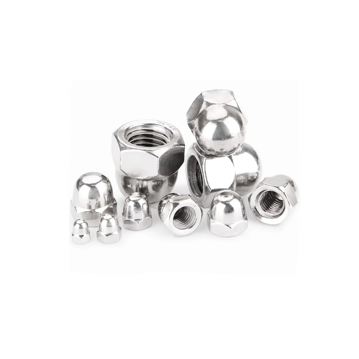 304/201 Stainless Steel Round Ball Head Nut / Cover Type Decorative Nut M3M4M5M6M8