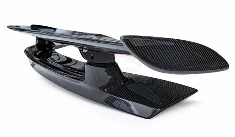 Good quality CMS style carbon fiber double layer rear spoiler tail for MercedesBenz C-Class W205 C43 two-door forAMG 2019-2021