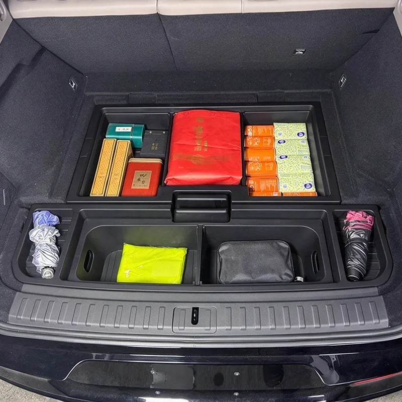 For Zeekr 7x 2025 2026 Car Rear Trunk Organizer Box Expand Storage Customized Large Capacity Spare Gap Filler Accessories