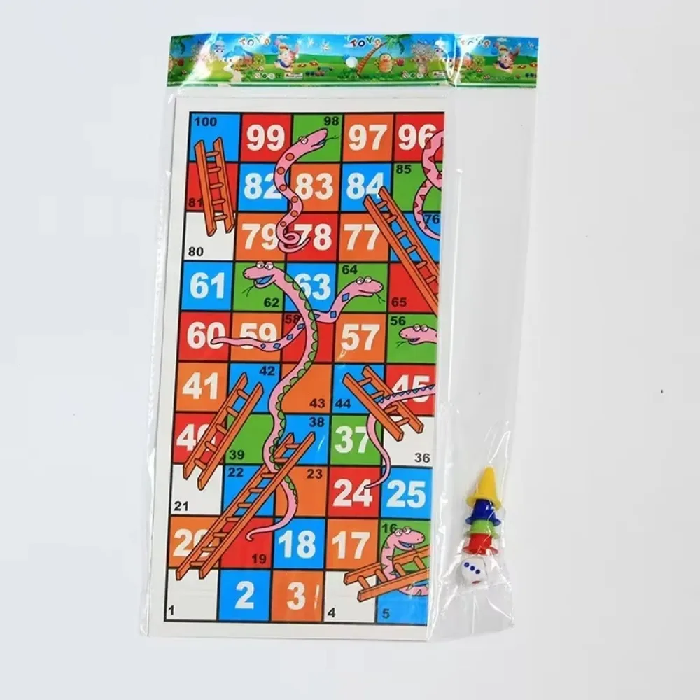 Funny Snakes and Ladders Chess Games Educational Foldable Chessboard for Kids Children Toys Board Game for Party Birthday Gifts
