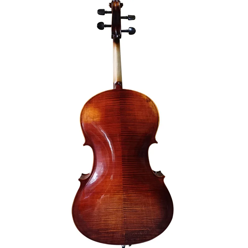 Solid Wood Craft Tiger Pattern Cello Is Suitable for Beginners To Practice Grading with Piano Bag Bow Rosin Professional Grading