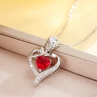 Elegant Style Heart shaped Pendant Necklace Hollow Design Mother's Day Gift Party Suitable for Best Friends Without Box - Image 5