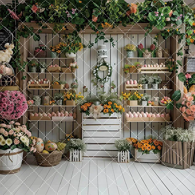 Mehofond Easter Day Photography Background Newborn Kids Birthday Party Spring Egg Store Floral Wonderland Decor Backdrop Photo