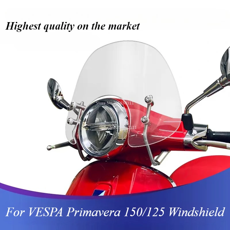 

For Piaggio VESPA Primavera 150 Primavera 125 Windshield Modification Primavera150/125 High Quality Front Windshield Chest Guard