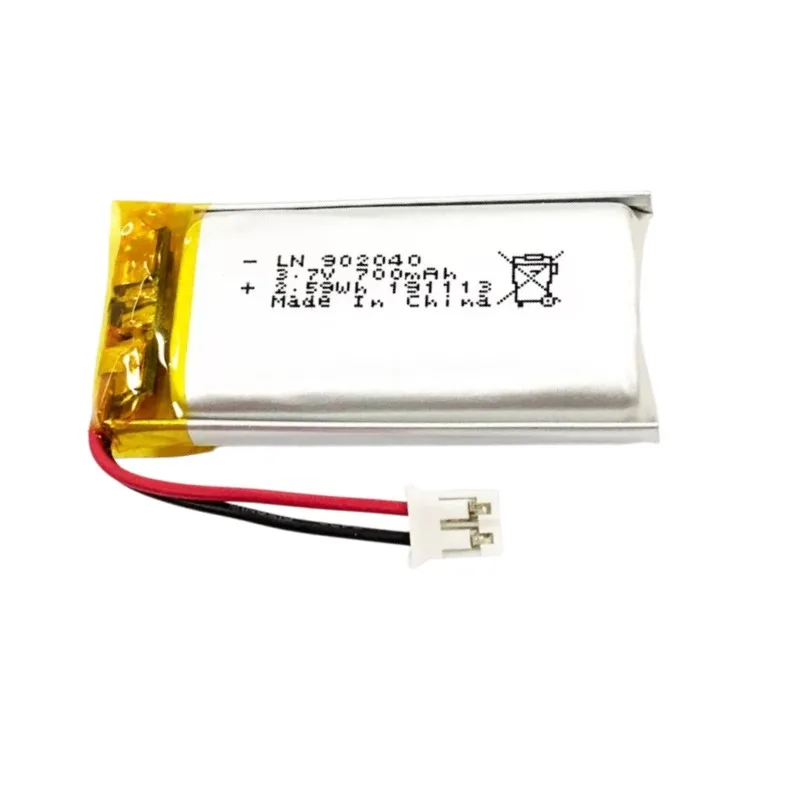 3.7V lithium battery polymer soft pack 902040 700mAh lithium battery A product high temperature resistance
