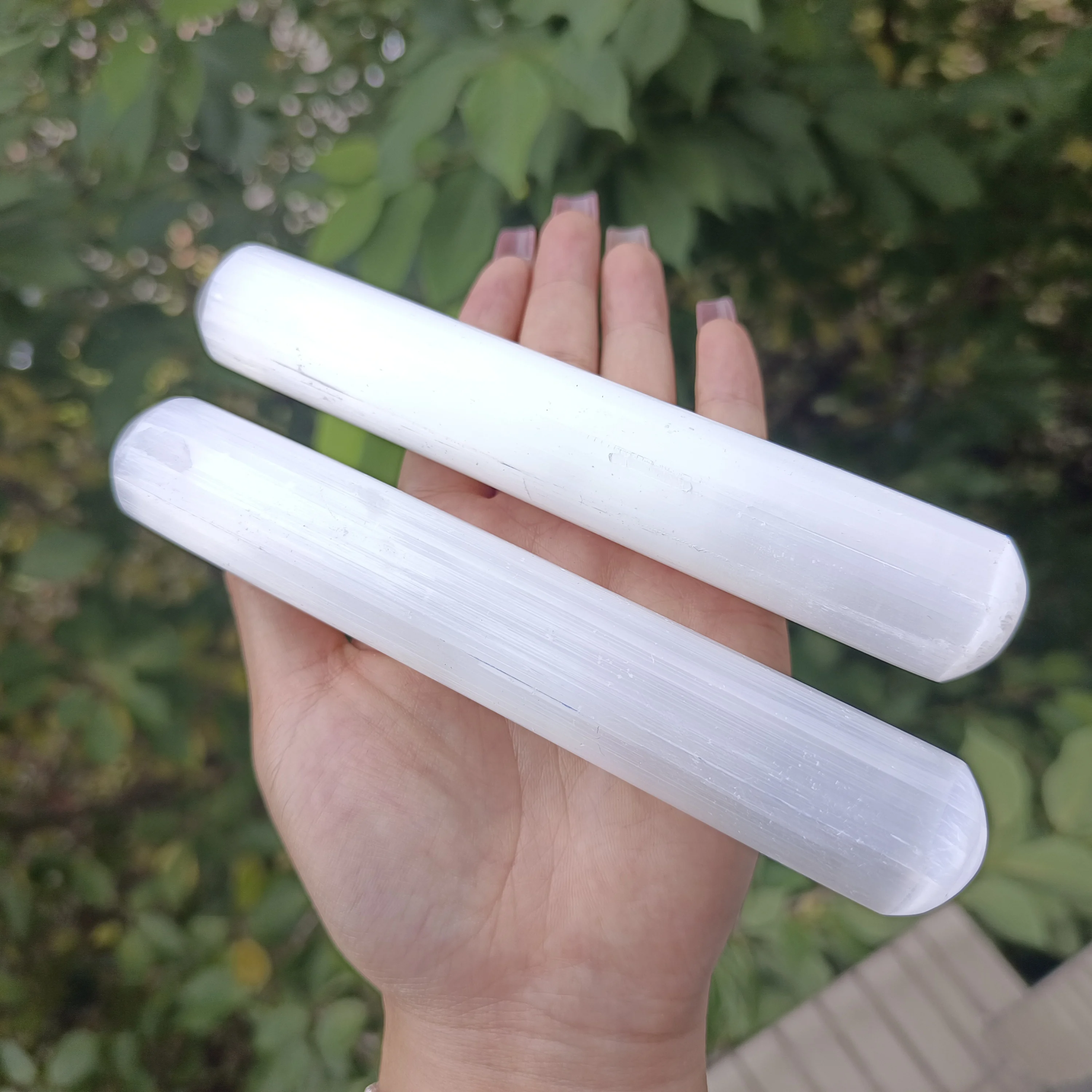 1pc Selenite Massage Wand, Premium Quality Polished Selenite Wand, Healing Crystals，Crystal gifts, crystal massage, holiday gift