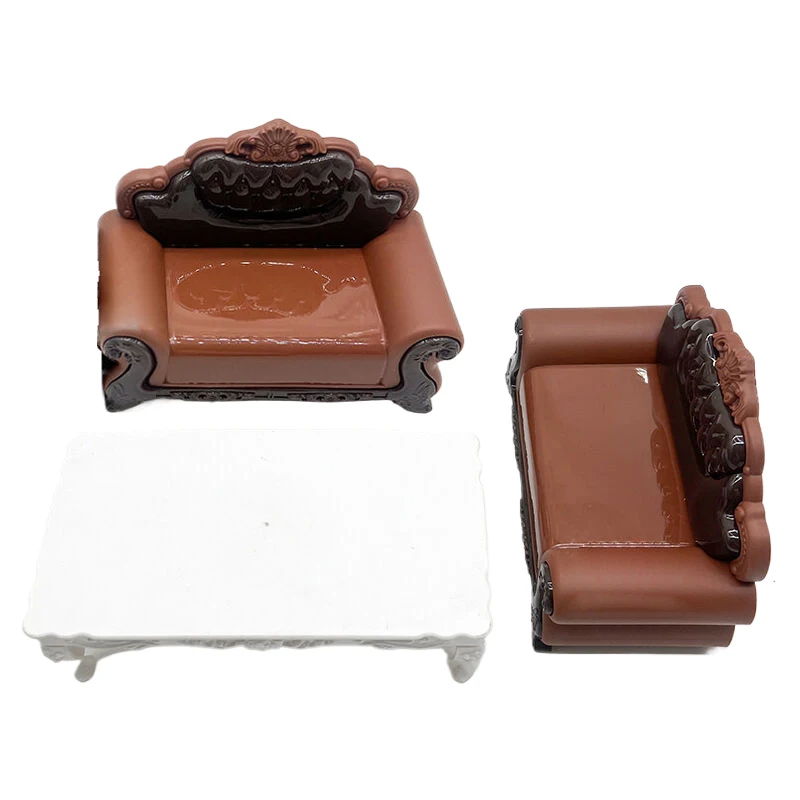 1Pc Poppenhuis Miniatuur Europese Stijl Fauteuil Model 1/12 Mini Simulatie Poppenhuis Woonkamer Meubels Decor Accessoires