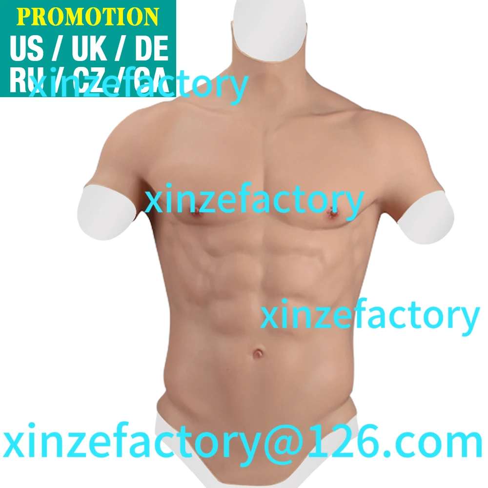 

Customizable Muscle Male Suit Soft Silicone Men Artificial Simulation Muscles Cosplay