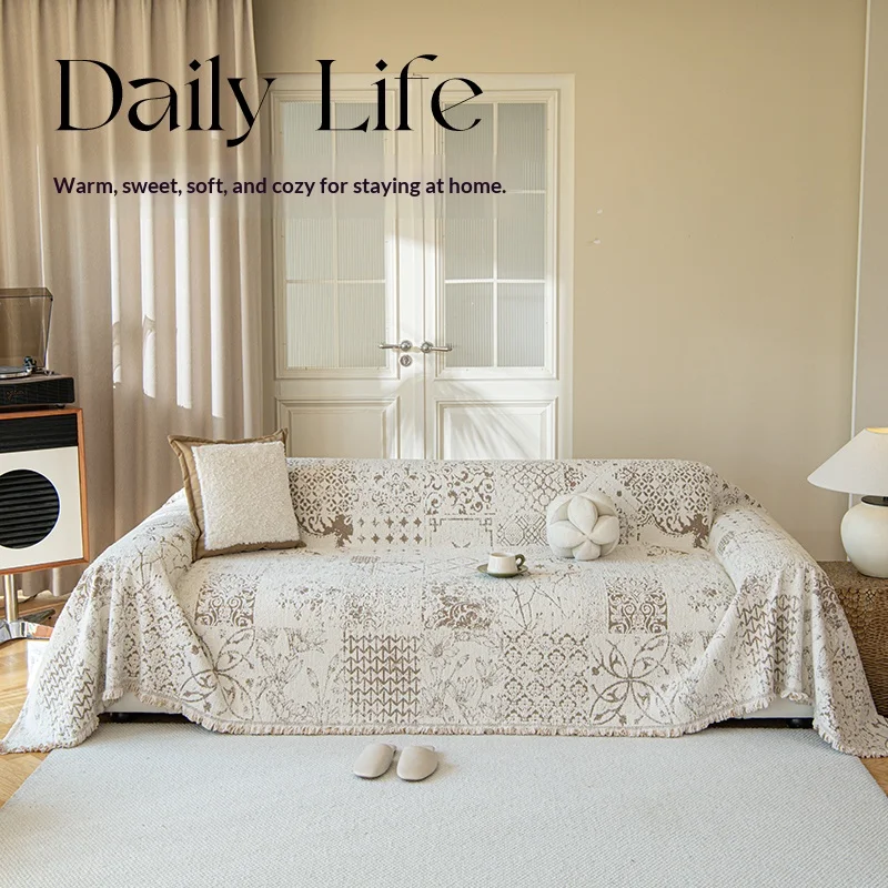 Sofa Cover 2 Seater Reclinable Home Sofa Protector Sofa Blanket Cover Beige Anti Slip Sofa Cover Canapé D'Angle Double Sided Use