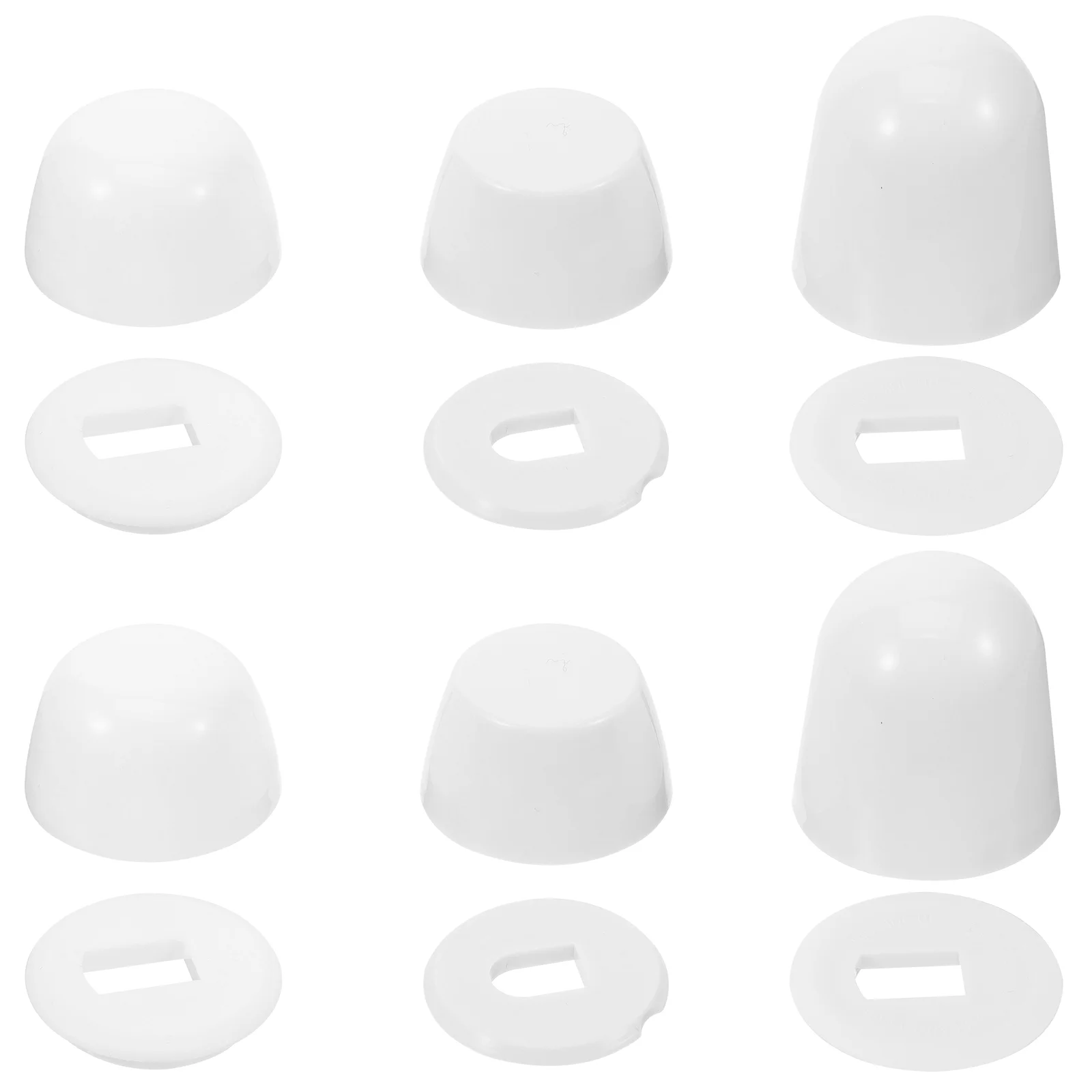 

6 Pairs Toilet Accessories Decorative Cover Bolt Covers Supplies Abs Screw Caps