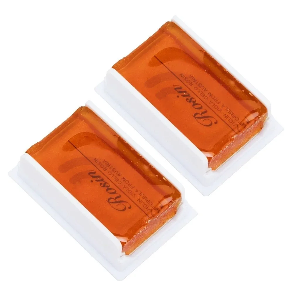 2Pcs ​Low Dust​ Violin Rosin​ Rosin​ Red-brown ​Viola Rosin​ ​With Case​ ​String Instrument Rosin​