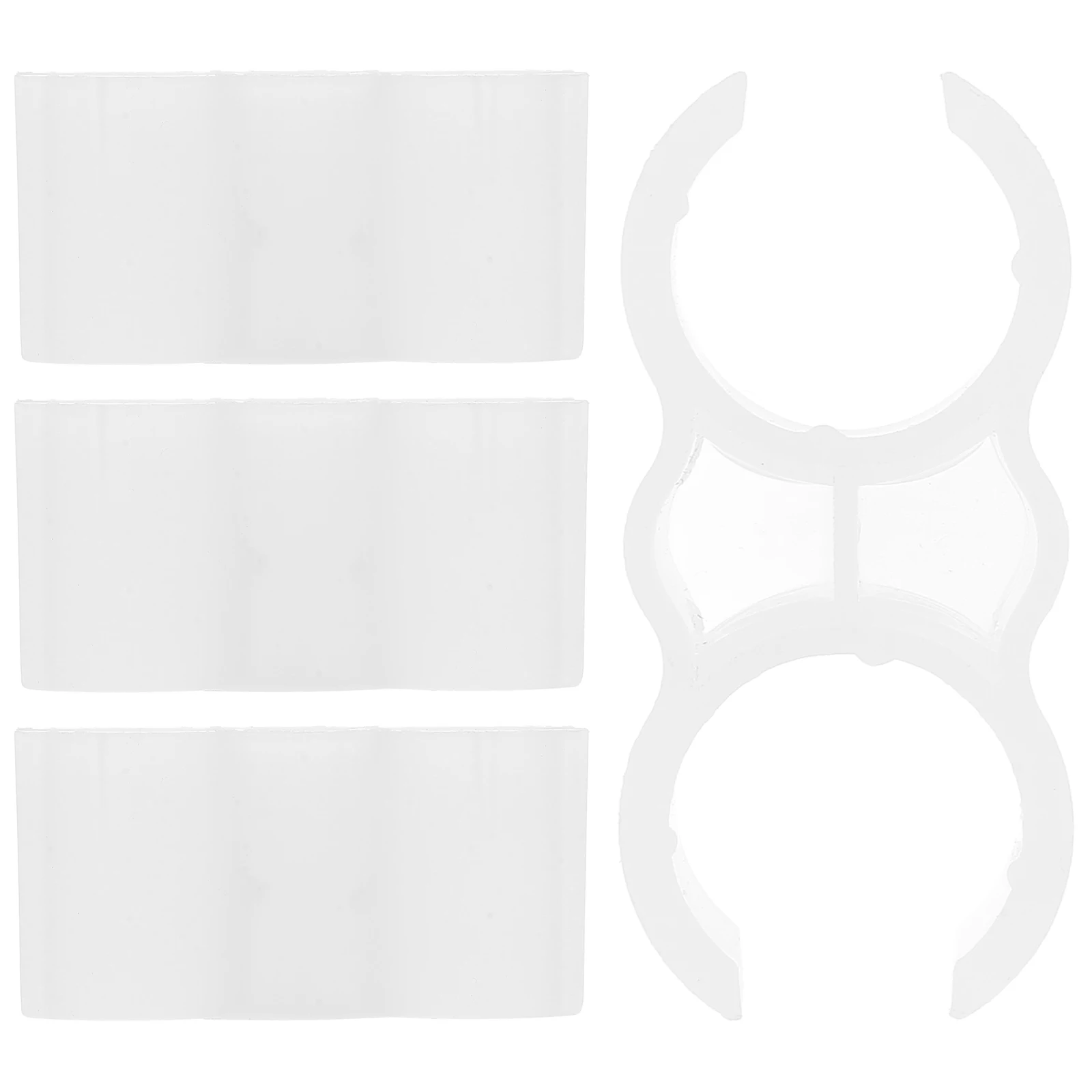

4pcs Dustpan-Broom Coupling Clip Dustpan Coupler Snap Clip Set White Clamp Connection Cleaning Tools Hardware