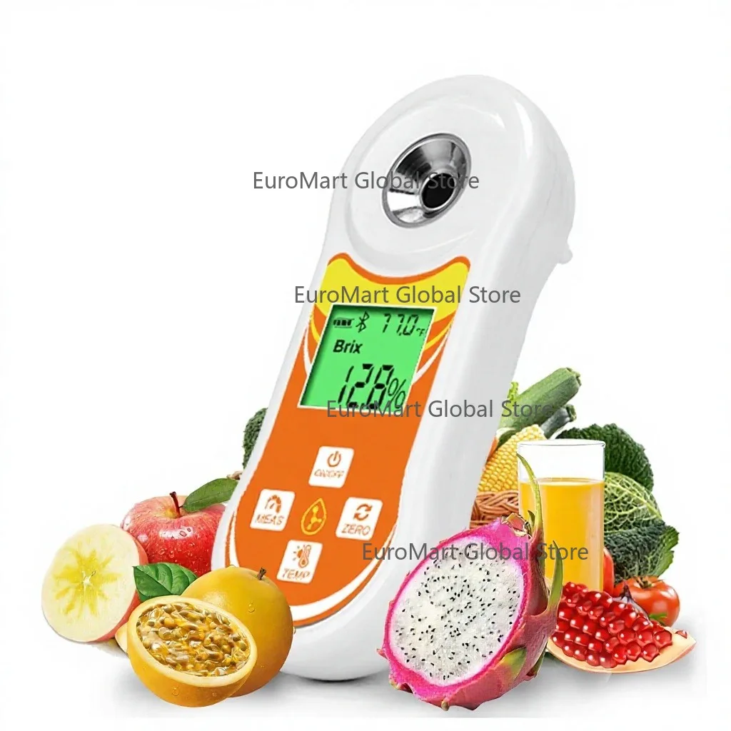 

Brix Digital Refractometer High Accuracy Tester (0-60%) Sugar Temperature ATC Portable for Fruit Home Wine Beer Brewing