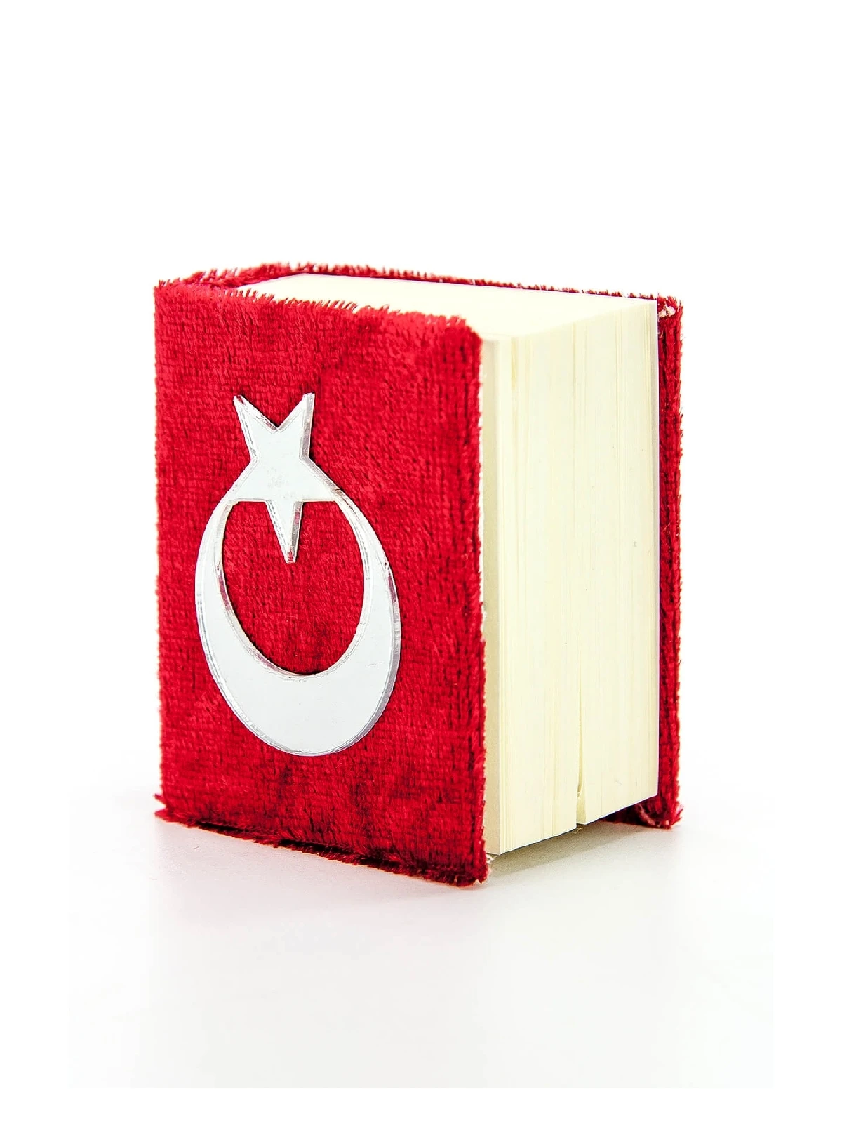 Velluto rivestito Micro-The Holy Quran - Plain arabo-rosso-foderato al Computer