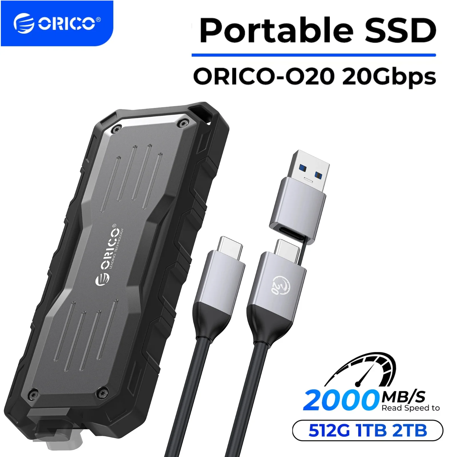 휴대용 외장 SSD 512GB 1TB 2TB USB 3.2 Type-C 이미지