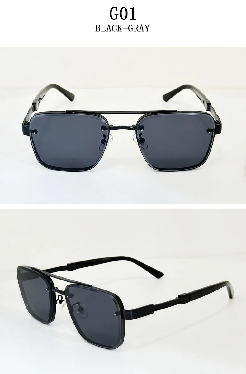 Designer Quadratische Sonnenbrille Für Männer Oculos Vintage Trend Sonnenbrille Dropshipping Gläser Urlaub Outdoor Lentes Gafas De Sol – Detail 14