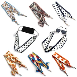 Fashion Sunglasses Chain for Women Elegant Silk Ribbon Mask Lanyard Holder Hanging Neck Rope Eyewear Accessories Jewelry Gift