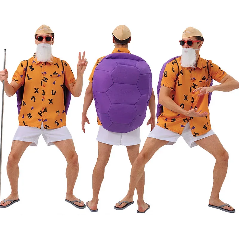 Roshi Anime Master สําหรับชายฮาโลวีนเครื่องแต่งกายสําหรับผู้ใหญ่สวมใส่สําหรับปาร์ตี้อะนิเมะคอสเพลย์ @ 0Z *