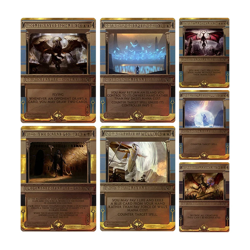 

Magic The Gatherings Storms Коллекционная карточная игра Diy The Scarab God Force of Will Consecrated Sphinx Коллекционные карты Игрушки в подарок
