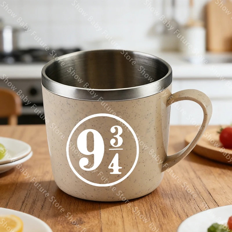 Nueva Taza de Acero Inoxidable 304 con Diseño de Harry Potter, Taza de Café, Leche y Agua con Diseño Kawaii, Taza Anti-escaldaduras para el Hogar y Campamento
