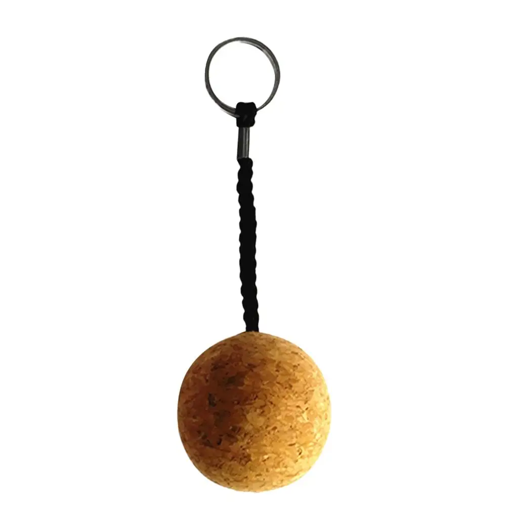 Floating Water Ball Cork Keyring Lightweight Buoyant Key Chain for Boating Canoe Marine Rail Netting