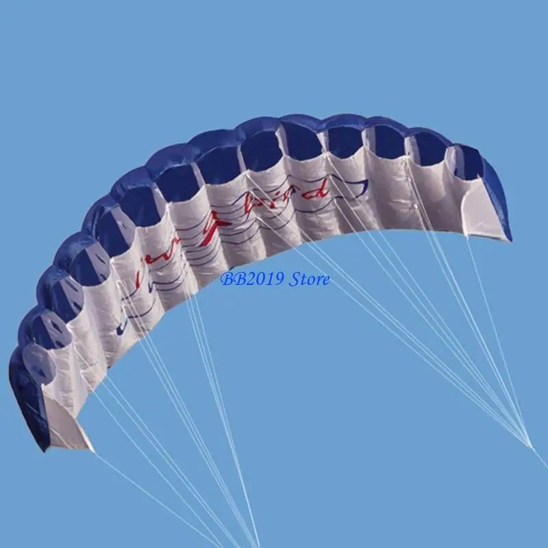 Q0KB 55 Hiện tại Surfing Stunt Stunt Diều mềm cho trẻ dễ dàng bay cho W/ 2x 30M String Winder Tương tác Bãi biển Bãi biển G